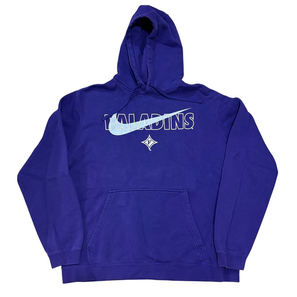 Furman Paladins Nike Purple Gray Hooded Sweatshirt Hoodie Men’s Size XL NCAA